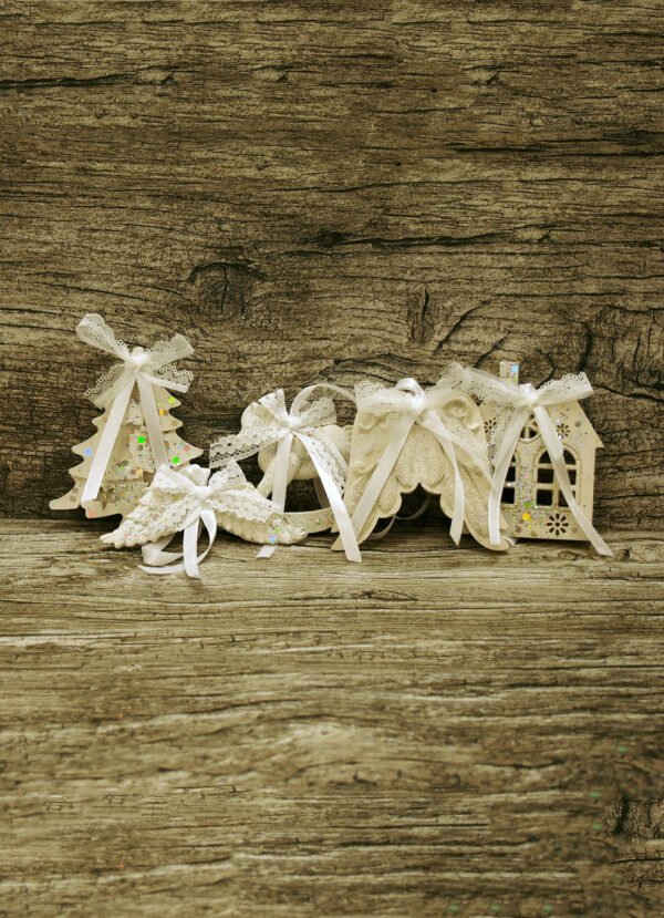 Set of binding decorations with glitters (5pcs)